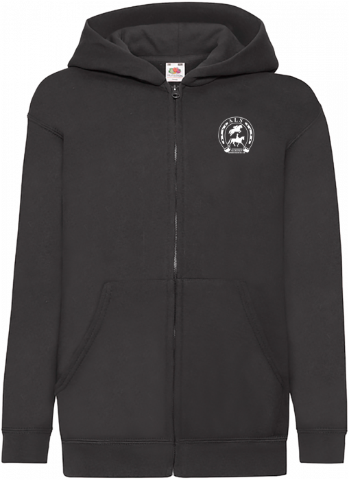 Fruit of the loom - Alsr Hoodie W. Zip Kids - Black